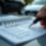 Detailed checklist for evaluating a used car