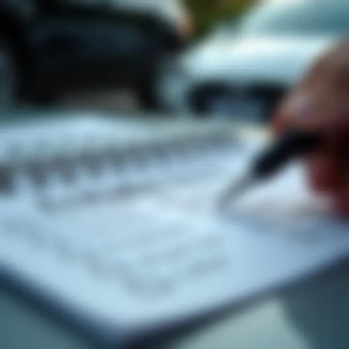 Detailed checklist for evaluating a used car