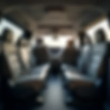 Interior layout of the Toyota Sienna showcasing seating arrangements