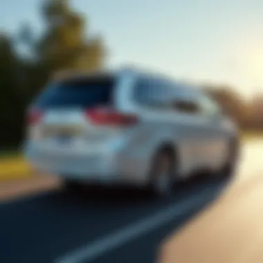 Side view of the Toyota Sienna highlighting its spaciousness