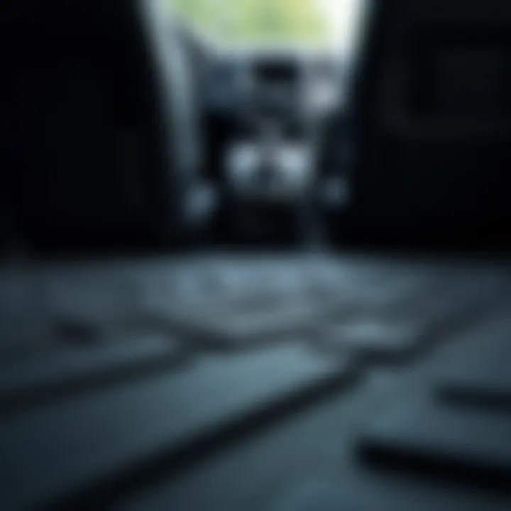 Different types of floor mats for SUVs displayed