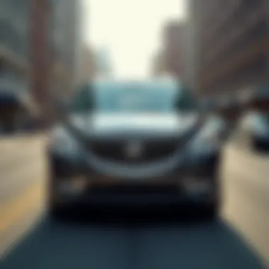 Buick Enclave in a city environment