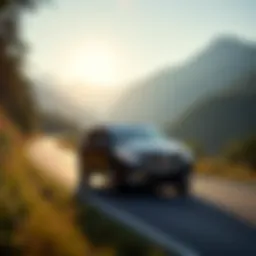 Buick Enclave on a scenic road