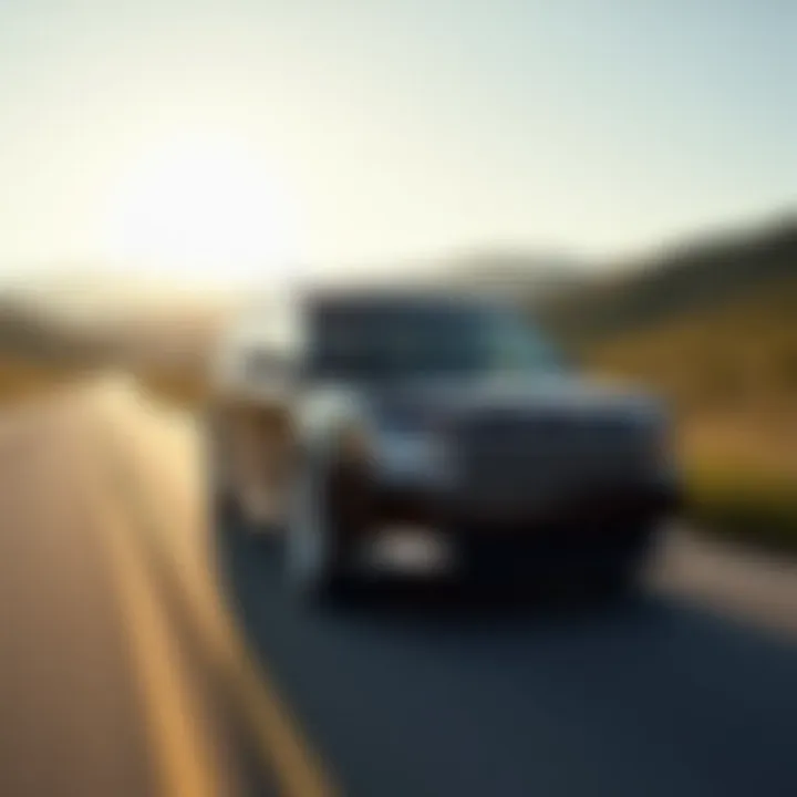 Black Ford Flex driving on a scenic road demonstrating performance