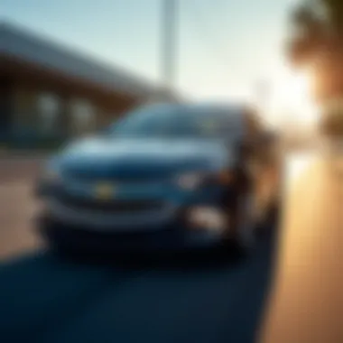 Chevrolet four-door sedan in motion demonstrating performance capabilities