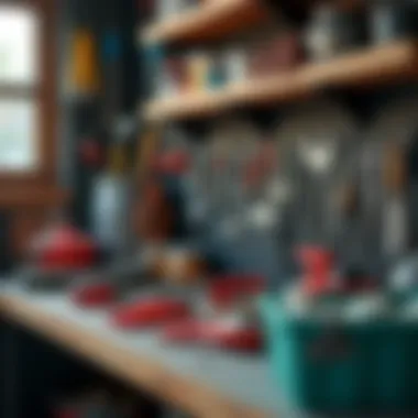 Clean garage with organized tools