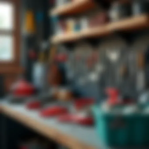 Clean garage with organized tools