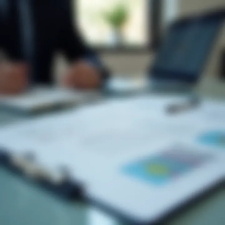 Legal documents spread out on a desk