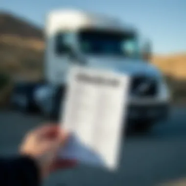 A checklist for inspecting a used truck