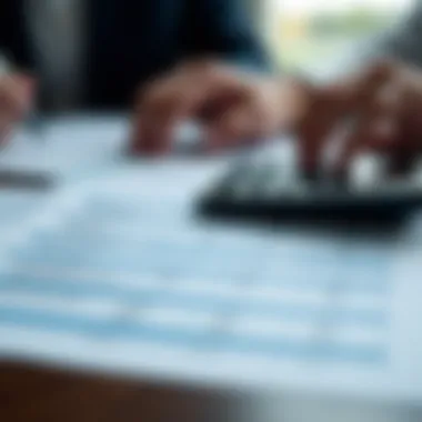 Calculator and financial documents on a table